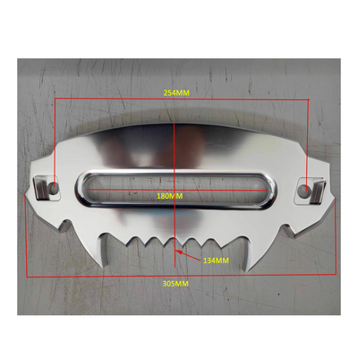 Solid Billet Aluminium Winch Rope Fairlead 900g Carton Package 254mm Bolt Spacing